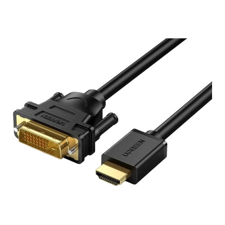Кабель мультимедійний HDMI M to DVI M 2.0m HD106 black Ugreen (10135)
