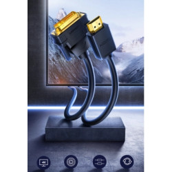Кабель мультимедійний HDMI M to DVI M 2.0m HD106 black Ugreen (10135)
