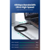 Кабель мультимедійний HDMI M to HDMI M 5.0m braided HD140 black Ugreen (80405)