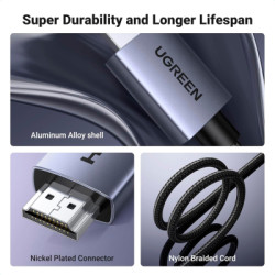 Кабель мультимедійний HDMI M to HDMI M 2.0m V2.0 4K60Hz HD153 black Ugreen (25299)