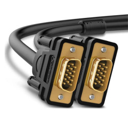 Кабель мультимедійний VGA M to VGA M 3.0m VG101 black Ugreen (11631)