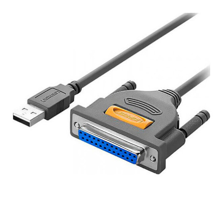 Кабель для принтера USB 2.0 to DB25 2.0m US167 black Ugreen (20224)
