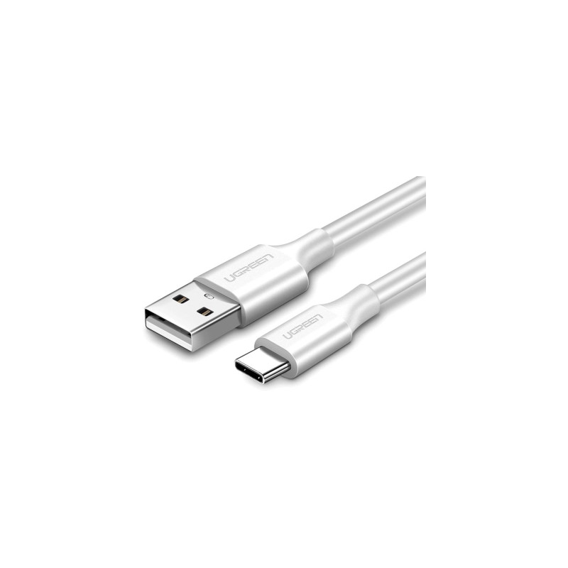 Дата кабель USB 2.0 AM to USB-C 0.25m 3A US287 white Ugreen (60119)