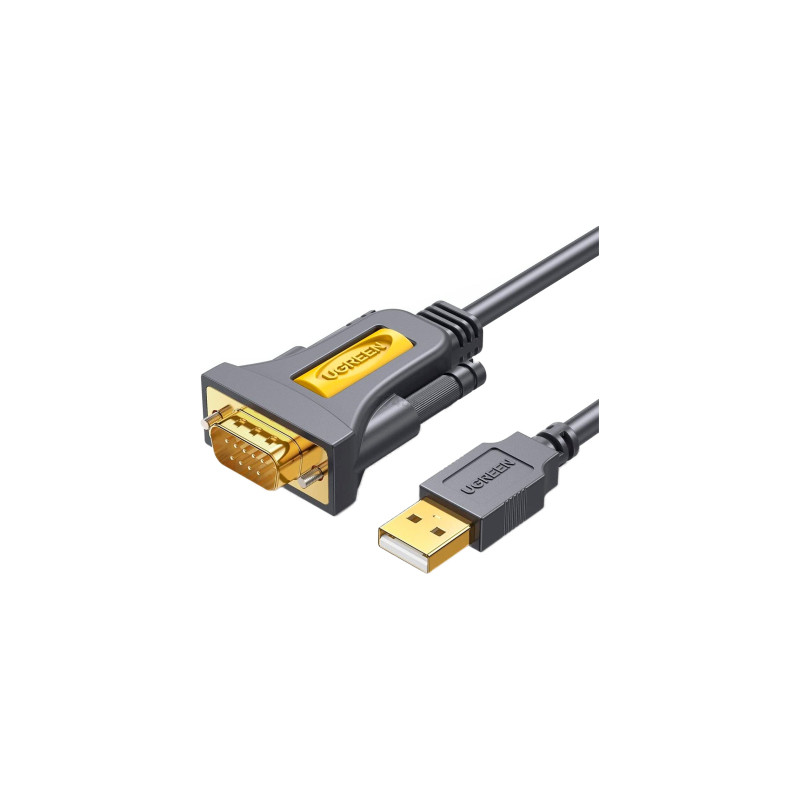 Кабель для передачі даних USB to COM M 3.0m DB9 RS-232 CR104 black Ugreen (20223)