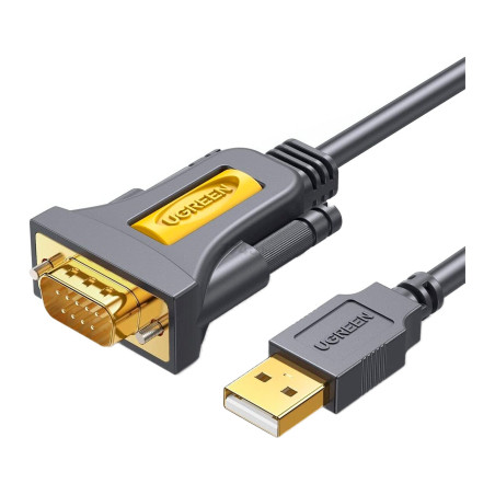 Кабель для передачі даних USB to COM M 3.0m DB9 RS-232 CR104 black Ugreen (20223)