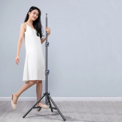 Штатив RTAKO RLD-001 1.7M Matte Carbon Steel Tripod Black (6975068278620)