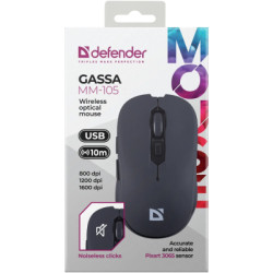 Мишка Defender Gassa MM-105 Wireless Black (52105)