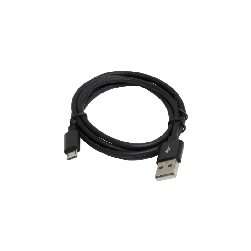 Дата кабель USB 2.0 AM to Micro 5P 1.0m 2.4A black Patron (CAB-PN-USB-MICRO-1-B)