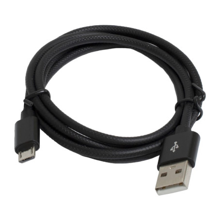 Дата кабель USB 2.0 AM to Micro 5P 1.0m 2.4A black Patron (CAB-PN-USB-MICRO-1-B)