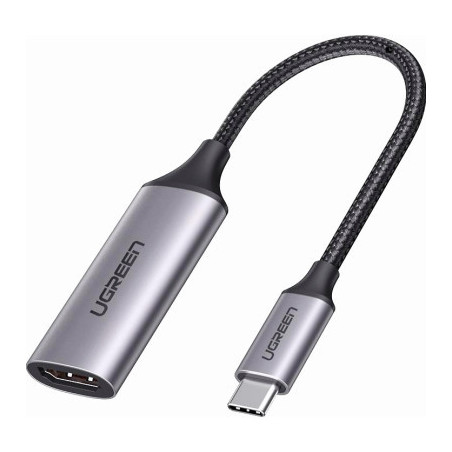 Перехідник USB2.0 Type C to HDMI V2.0 4K60Hz 10cm CM297 gray Ugreen (70444)