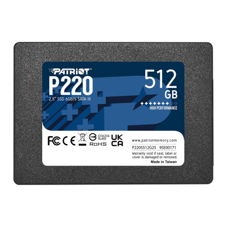 Накопичувач SSD 2.5" 512GB Patriot (P220S512G25)