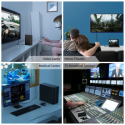 Кабель мультимедійний HDMI M to HDMI M 2.0m V2.1 8K60Hz HDR10 HLG Choetech (XHH01-BK)