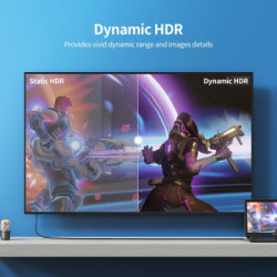 Кабель мультимедійний HDMI M to HDMI M 2.0m V2.1 8K60Hz HDR10 HLG Choetech (XHH01-BK)