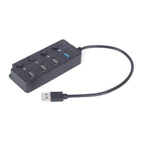 Концентратор Gembird 4 ports (1xUSB3.1+3xUSB2.0) switch black (UHB-U3P1U2P3P-01)