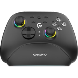 Геймпад GamePro із зарядною станцією BT 5.3/USB/2.4 ГГц (Switch/PC/iOS/Android) RGB Black (GPX13BDOC)