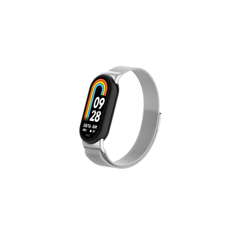 Ремінець до фітнес браслета Armorstandart Milanese Magnetic для Xiaomi Smart Band 10/9/8 Silver (ARM86892)