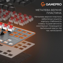 Клавіатура GamePro Genesis Joker Pro MK124G Pro Outemu Red Switch Wireless/Bluetooth/USB UA Gray (MK124G Pro)