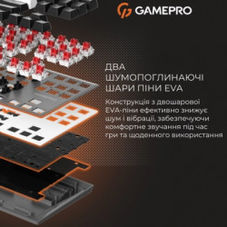 Клавіатура GamePro Genesis Joker Pro MK124G Pro Outemu Red Switch Wireless/Bluetooth/USB UA Gray (MK124G Pro)
