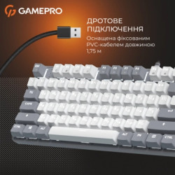 Клавіатура GamePro Genesis Metallic MK110G Outemu Red Switch USB UA Gray (MK110G)