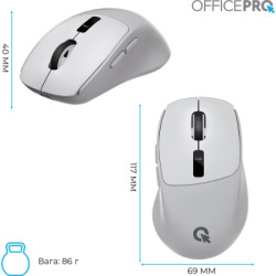 Мишка OfficePro M398G Wireless/Bluetooth Gray (M398G)