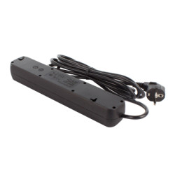 Мережевий фільтр живлення ColorWay CW-PSEA53BK, 5 розеток/ 3M black (CW-PSEA53BK)