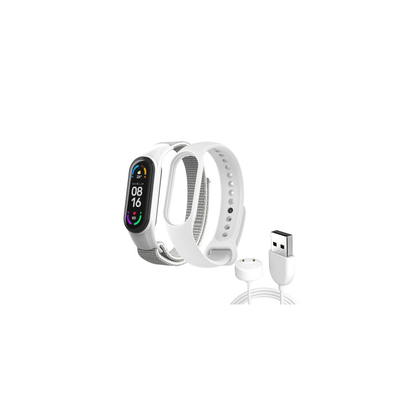 Ремінець до фітнес браслета Armorstandart комплект 3шт Xiaomi Mi Band 7/6/5 New Style White (ARM77041)