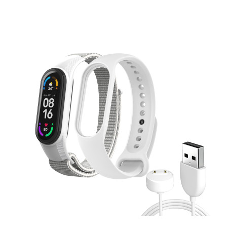 Ремінець до фітнес браслета Armorstandart комплект 3шт Xiaomi Mi Band 7/6/5 New Style White (ARM77041)