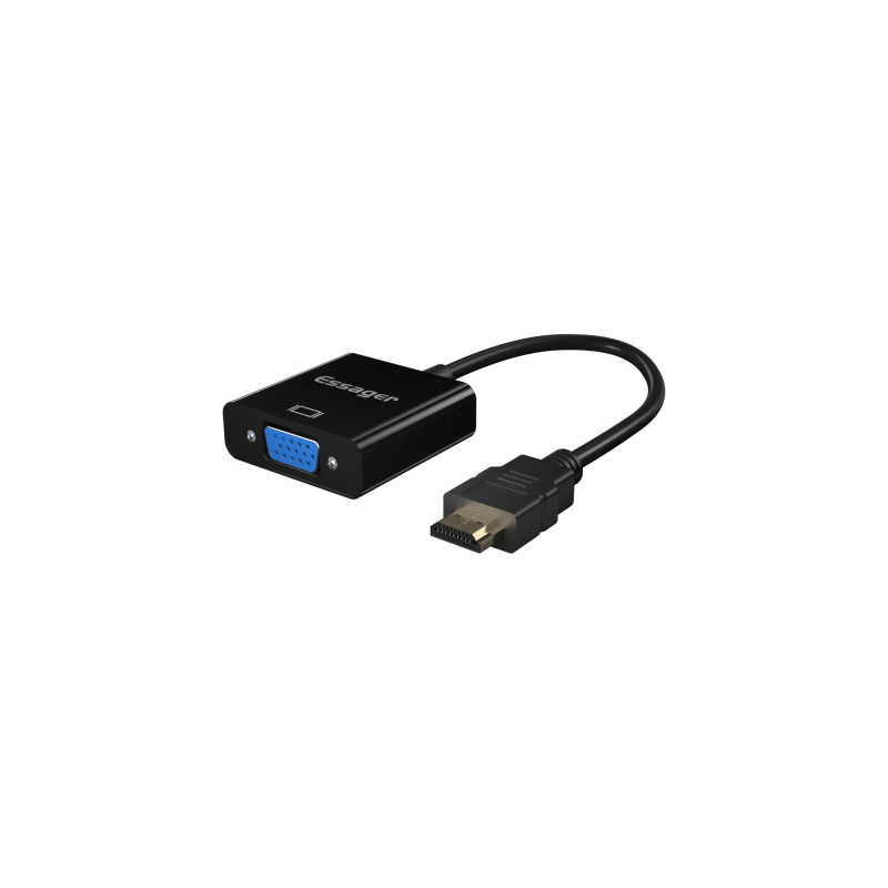 Перехідник HDMI to VGA 0.15m Essager (EZJHV-HY01)