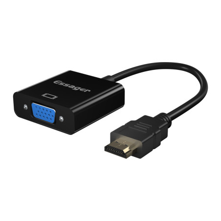 Перехідник HDMI to VGA 0.15m Essager (EZJHV-HY01)