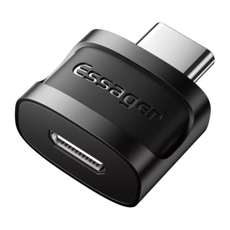 Перехідник USB-C M to Micro 5P F gray Essager (EZJMC-XL01)