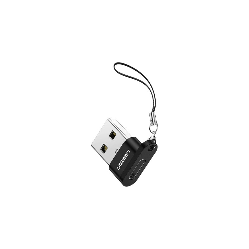 Перехідник USB 2.0 AM to USB-C F black Ugreen (50568)