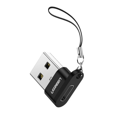 Перехідник USB 2.0 AM to USB-C F black Ugreen (50568)
