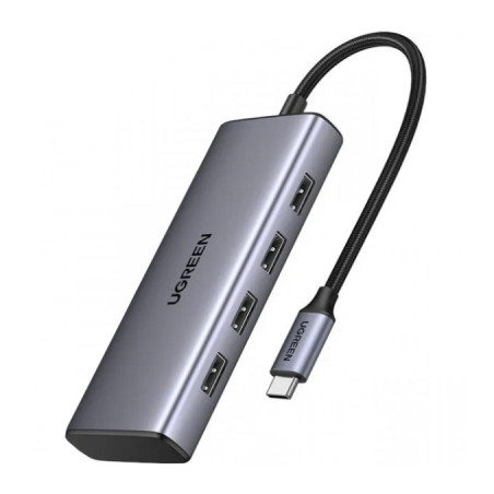 Порт-реплікатор Ugreen Dock CM498 USB 3.0 Type-C - 1хUSB-A 3.0/3хUSB-A 2.0/2xHDMI 4K 30Гц PD (35897)