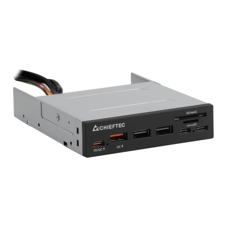 Зчитувач флеш-карт Chieftec 3.5" 2xUSB3.2/2xType-C/1xPD3.0/1xQC3.0 USB (CRD-908H)