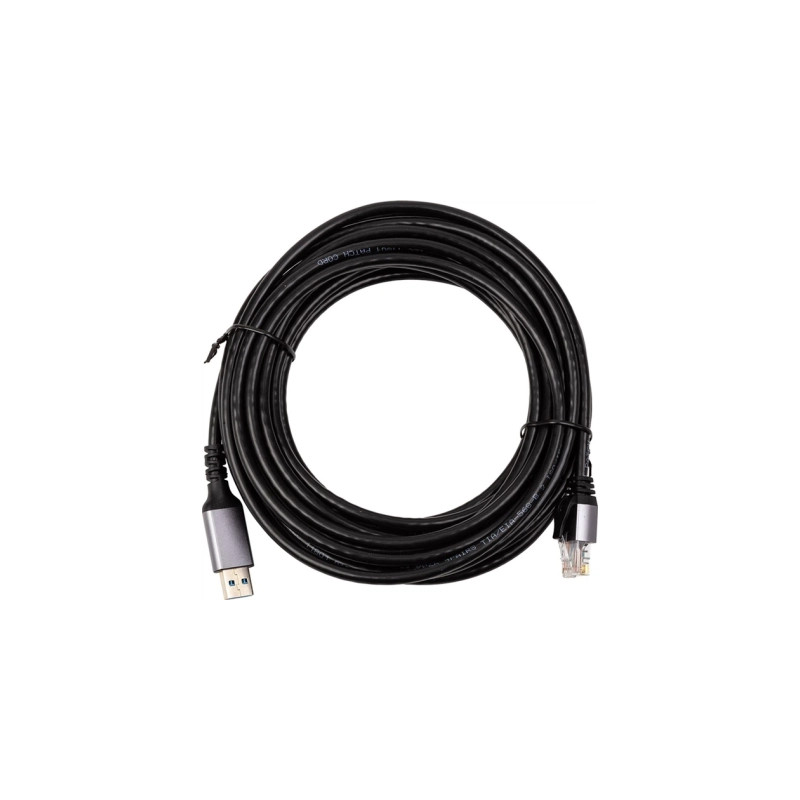 Дата кабель USB AM to RJ45 Ethernet 7.5m CAT6 UTP PowerPlant (CA915019)