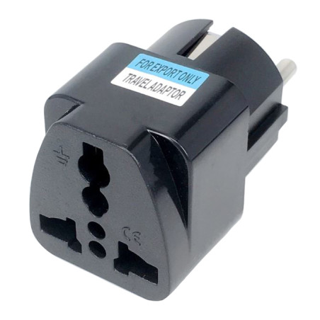 Перехідник US/UK/AU to EU Dynamode (EU Adapter black)