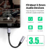 Перехідник USB-C to 3.5mm F 0.10m AV161 Ugreen (80154)