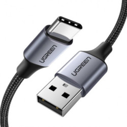 Дата кабель USB 2.0 AM to USB-C 3.0m 3.0A 18W US288 Space Gray Ugreen (60408)