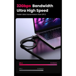 Кабель мультимедійний DisplayPort M to DisplayPort M 3.0m V1.4 Ugreen (80393)