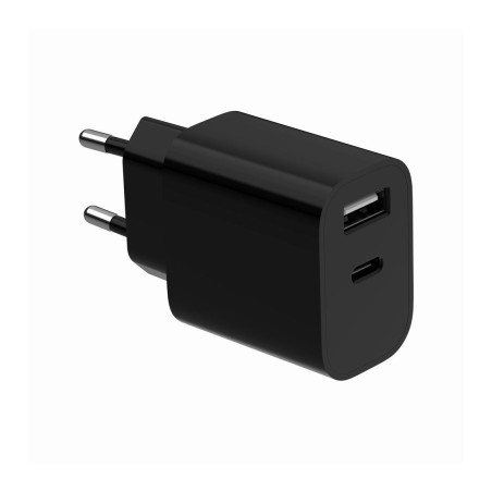 Зарядний пристрій Gembird 1xUSB-C + 1xUSB 12W black (TA-UC-2AC12-01-BK)