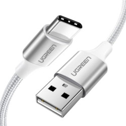 Дата кабель USB 2.0 AM to USB-C 3.0m 3.0A 18W US288 White Ugreen (60409)