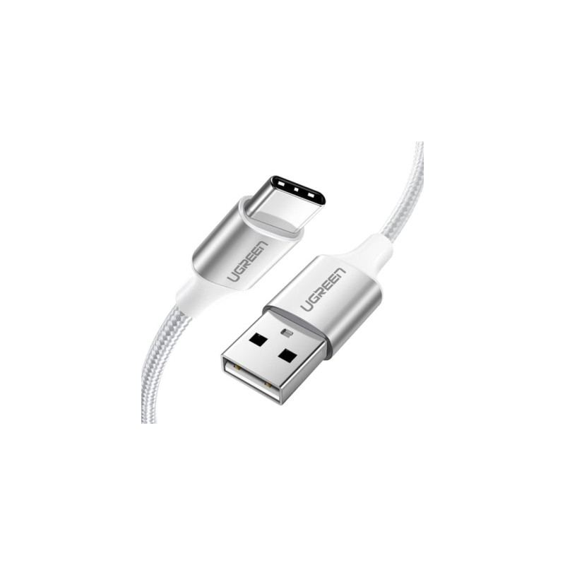 Дата кабель USB 2.0 AM to USB-C 3.0m 3.0A 18W US288 White Ugreen (60409)
