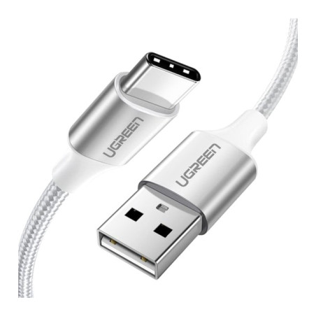Дата кабель USB 2.0 AM to USB-C 3.0m 3.0A 18W US288 White Ugreen (60409)