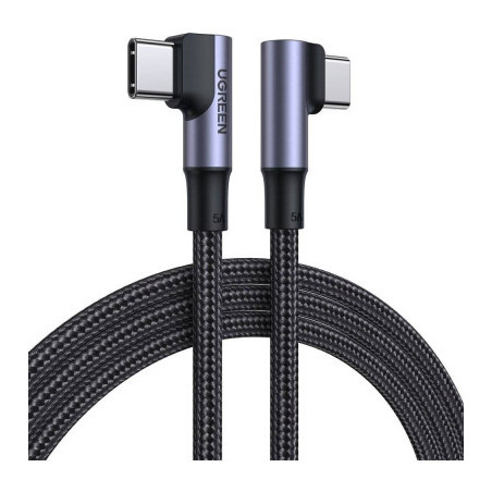 Дата кабель USB-C to USB-C 2.0m 5A 100W US335 90-degree Space Gray Ugreen (70698)