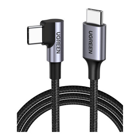Дата кабель USB-C to USB-C 3.0m 60W US255 90-degree Angle Black Ugreen (80714)