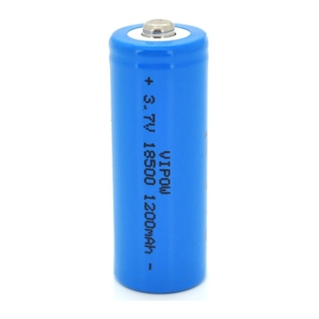 Акумулятор 18500 1200mAh, Li-Ion, TipTop, 3.7V, Blue Vipow (ICR18500-1200mAhTT)