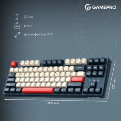 Клавіатура GamePro Asgard Ragnar Wireless/Bluetooth/USB UA Blue (MK285BL)