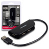 Концентратор AXAGON USB 2.0 to 4xUSB 2.0 0.2m black (HUE-X4B)