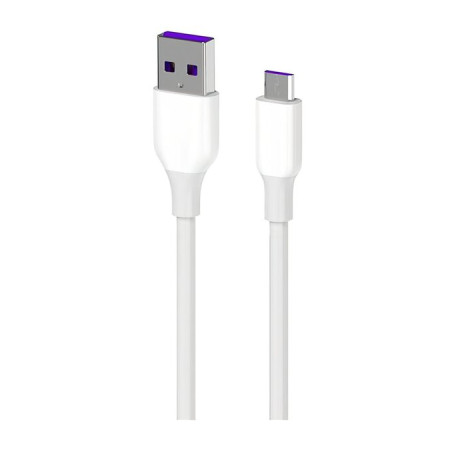 Дата кабель USB 2.0 AM to Micro 5P 1.0m Glow white 2E (2E-CCAM-WH_)