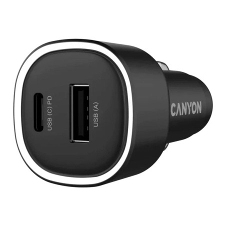 Зарядний пристрій Canyon 1xUSB + 1xUSB-C PD48W black (CNE-CCABR3AC)